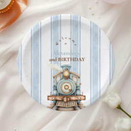 ヴィンテージブルートレイン二歳の誕生日 ペーパープレート
