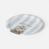 ヴィンテージブルートレイン二歳の誕生日 ペーパープレート (アングル)