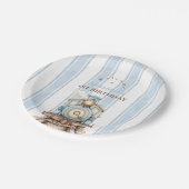 ヴィンテージブルートレイン1日の誕生日 ペーパープレート (アングル)