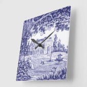 ヴィンテージブルートワフランスのールカントリーデコール時計 スクエア壁時計 (傾斜)