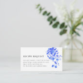 ヴィンテージブルートワールフローラブライダルシャワーレシピ エンクロージャーカード (スタンド正面)