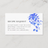ヴィンテージブルートワールフローラブライダルシャワーレシピ エンクロージャーカード (正面)