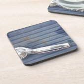 ヴィンテージブルードア、シルバーハンドル コースター (左側)