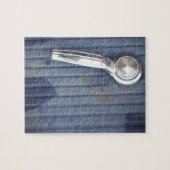 ヴィンテージブルードア、シルバーハンドル ジグソーパズル (横)