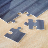 ヴィンテージブルードア、シルバーハンドル ジグソーパズル (側面)