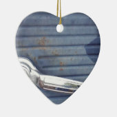 ヴィンテージブルードア、シルバーハンドル セラミックオーナメント (右)