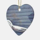 ヴィンテージブルードア、シルバーハンドル セラミックオーナメント (左)