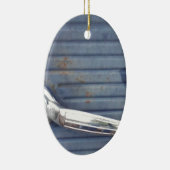 ヴィンテージブルードア、シルバーハンドル セラミックオーナメント (右)