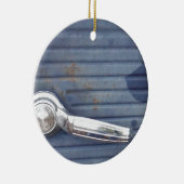 ヴィンテージブルードア、シルバーハンドル セラミックオーナメント (右)