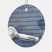 ヴィンテージブルードア、シルバーハンドル セラミックオーナメント (左)