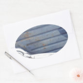 ヴィンテージブルードア、シルバーハンドル 楕円形シール (封筒)