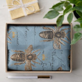 ヴィンテージブルーハニービーデクページティッシュペーパー 薄葉紙 (ギフト)