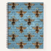 ヴィンテージブルーハニービー ノートブック (正面)