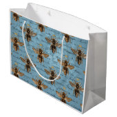 ヴィンテージブルーハニービー ラージペーパーバッグ (裏面アングル)