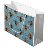 ヴィンテージブルーハニービー ラージペーパーバッグ (正面アングル)