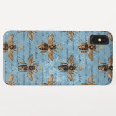 ヴィンテージブルーハニービー Case-Mate iPhoneケース (裏面(横))