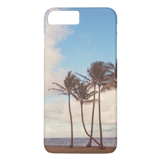 ヴィンテージブルーハワイパームツリーフォンケース Case-Mate iPhoneケース (裏面)