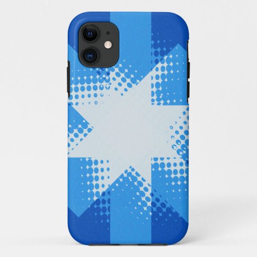 ヴィンテージブルーハーフトーンスターiphone 5ケース Case-Mate iPhoneケース (裏面)
