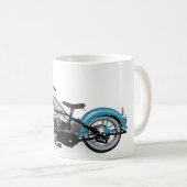 ヴィンテージブルーバイク コーヒーマグカップ (正面右)