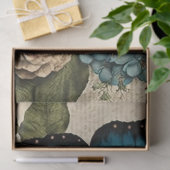 ヴィンテージブルーバタフライとバラの分離 薄葉紙 (ギフト)