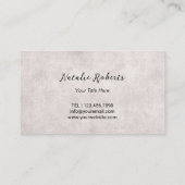 ヴィンテージブルーバタフライ美しいブティックサロン&スパ 名刺 (裏面)