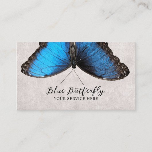 ヴィンテージブルーバタフライ美しいブティックサロン&スパ 名刺 (正面)