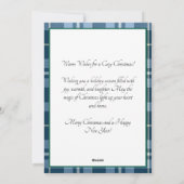 ヴィンテージブルーバッファロープレイドウォーターカラーレッド格言 シーズンカード (裏面)