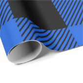 ヴィンテージブルーバッファロープレイド ラッピングペーパー (ロールコーナー)