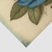 ヴィンテージブルーバラとドラゴンフライのデクページ 薄葉紙 (詳細)