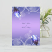 ヴィンテージブルーバラアンティーク結婚ファンタジー 招待状 (スタンド正面)