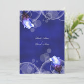 ヴィンテージブルーバラアンティーク結婚ファンタジー 招待状 (スタンド正面)