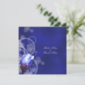 ヴィンテージブルーバラアンティーク結婚ファンタジー 招待状 (スタンド正面)