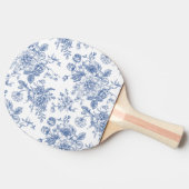 ヴィンテージブルーバラフローラルパターン 卓球ラケット (横)