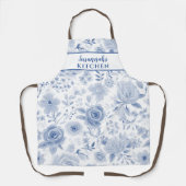 ヴィンテージブルーバラフローラ エプロン (正面)