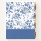 ヴィンテージブルーバラフローラ |私たちの結婚式の日 ノートブック (裏面)