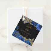 ヴィンテージブルーバラブラック金ゴールドレースキンセアニラ フェイバータグ (インサイチュ)