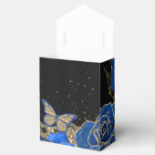 ヴィンテージブルーバラブラック金ゴールドレースキンセアニラ フェイバーボックス (オープン)