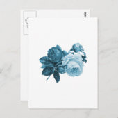 ヴィンテージブルーバラ贈与 ポストカード (正面/裏面)