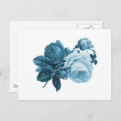 ヴィンテージブルーバラ贈与 ポストカード (正面/裏面)