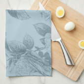 ヴィンテージブルーバラ キッチンタオル (四つ折り)