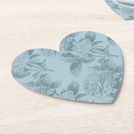 ヴィンテージブルーバラ ペーパーコースター (アングル)