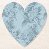 ヴィンテージブルーバラ ペーパーコースター (正面)