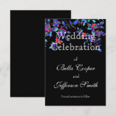 ヴィンテージブルーバラ-結婚式招待状 セーブザデート (正面/裏面)