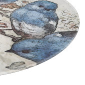 ヴィンテージブルーバードイラストレーションかわいい鳥自然 カッティングボード (角)