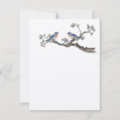 ヴィンテージブルーバードウェディングレセプションカード 招待状 (裏面)