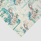 ヴィンテージブルーバードオンエフエメフランスのラ 薄葉紙 (詳細)