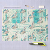 ヴィンテージブルーバードオンエフエメフランスのラ 薄葉紙 (クラフト)