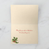 ヴィンテージブルーバードクリスマスカード シーズンカード (内部)