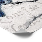 ヴィンテージブルーバードコラージュ – ブカスタマイズルーバーズ ポスター (角)