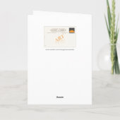 ヴィンテージブルーバードハウスアジサイ誕生日 カード (裏面)